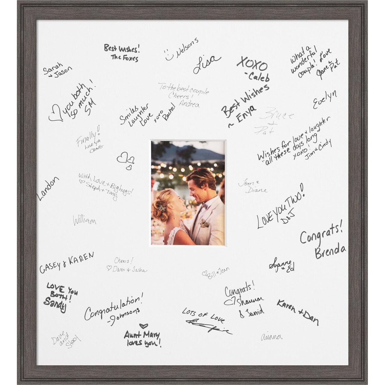 Florence Signature Mat Picture Frame, Photo Frame Wedding Guest Book Alternative, Autograph Picture Mat for Signature Board, Wedding Celebrations Graduations Support Encouragement or Retirement